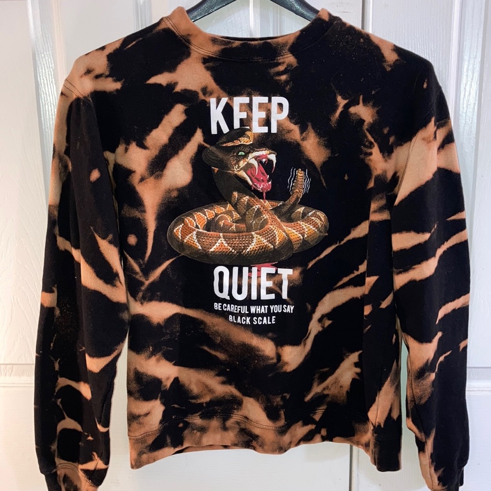 Bleach-Dyed Rattlesnake Sweater